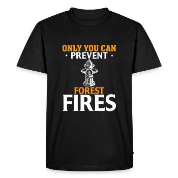 Only you can prevent forest fires - Men's Premium Organic T-Shirt - black - Front - Nico (187cm)