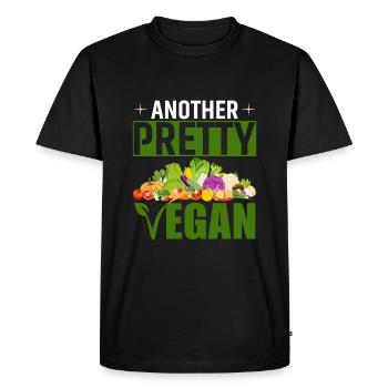 Une autre jolie végétalienne - T-shirt Premium bio Homme - noir - Devant - Nico (187cm)