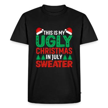C’est mon affreux Noël de juillet Pullov - T-shirt Premium bio Homme - noir - Devant - Nico (187cm)
