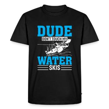 Mec, ne touche pas à mes skis nautiques - T-shirt Premium bio Homme - noir - Devant - Nico (187cm)