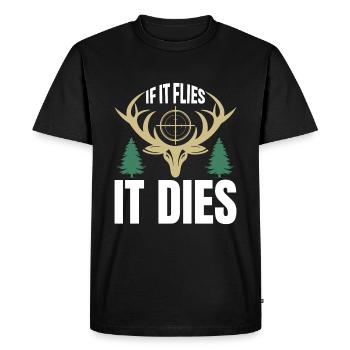 If it flies, it dies - Men's Premium Organic T-Shirt - black - Front - Nico (187cm)