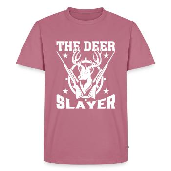 The Deer Slayer - Men's Premium Organic T-Shirt - mauve - Front - Nico (187cm)