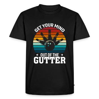 Get Your Mind Out Of The Gutter - Men's Premium Organic T-Shirt - black - Front - Nico (187cm)