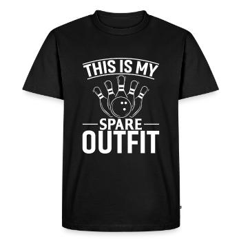 C’est ma tenue de rechange - T-shirt Premium bio Homme - noir - Devant - Nico (187cm)
