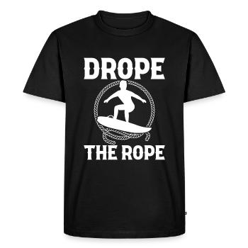 Lâcher la corde - T-shirt Premium bio Homme - noir - Devant - Nico (187cm)