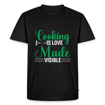 Cooking Is Love Made Visible - Men's Premium Organic T-Shirt - black - Front - Nico (187cm)