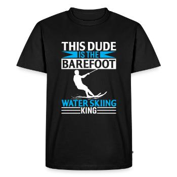 Ce mec est le roi du ski nautique pieds nus - T-shirt Premium bio Homme - noir - Devant - Nico (187cm)