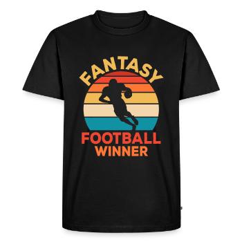 Fantasy Football Winner - Men's Premium Organic T-Shirt - black - Front - Nico (187cm)
