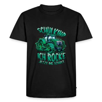 Je suis à l’école maintenant Inscription des écoliers - T-shirt Premium bio Homme - noir - Devant - Nico (187cm)