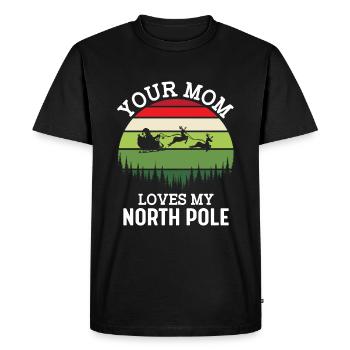 Your Mom Lovers My North Pole - Men's Premium Organic T-Shirt - black - Front - Nico (187cm)