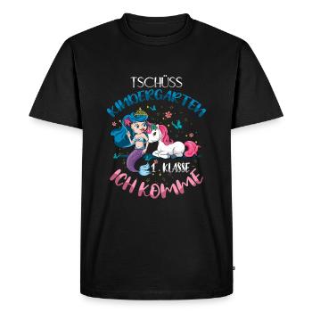 Enrollment Mermaid Unicorn First Class - Men's Premium Organic T-Shirt - black - Front - Nico (187cm)