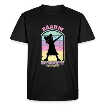 Enrolment at BÄÄHM Primary School Completed - Men's Premium Organic T-Shirt - black - Front - Nico (187cm)