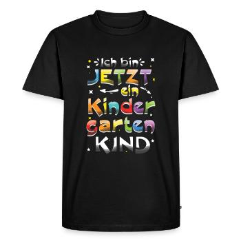 I'm a kindergarten kid now - Men's Premium Organic T-Shirt - black - Front - Nico (187cm)