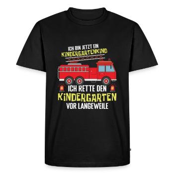I'm a kindergarten kid now I'm saving from - Men's Premium Organic T-Shirt - black - Front - Nico (187cm)