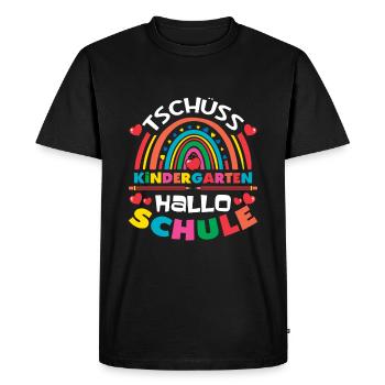 Enrolment Bye Bye Kindergarten Hello School - Men's Premium Organic T-Shirt - black - Front - Nico (187cm)