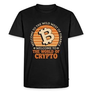 Welcome To The Wild West Of Finance - Men's Premium Organic T-Shirt - black - Front - Nico (187cm)