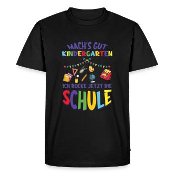 Inscription Prends soin de toi Maternelle Je fais vibrer le - T-shirt Premium bio Homme - noir - Devant - Nico (187cm)