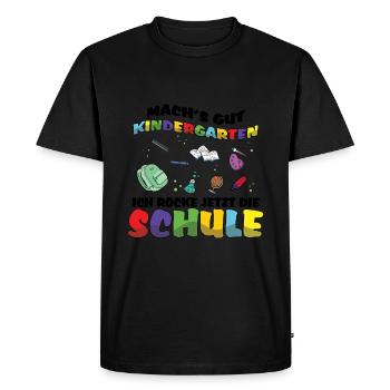 Inscription Prends soin de toi Maternelle Je fais vibrer le - T-shirt Premium bio Homme - noir - Devant - Nico (187cm)