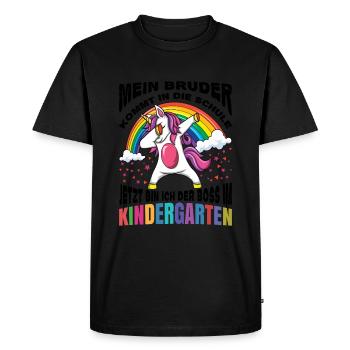 Enrolment Brother Kindergarten Unicorn - Men's Premium Organic T-Shirt - black - Front - Nico (187cm)