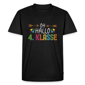 Oh Hello 4th Grade School - Men's Premium Organic T-Shirt - black - Front - Nico (187cm)