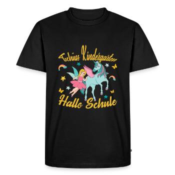 Enrolment Bye Bye Kindergarten Hello School - Men's Premium Organic T-Shirt - black - Front - Nico (187cm)