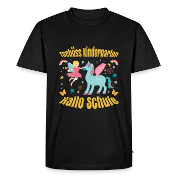Enrolment Bye Bye Kindergarten Hello School - Men's Premium Organic T-Shirt - black - Front - Nico (187cm)