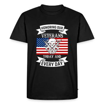Honorer nos anciens combattants, aujourd’hui et tous les jours. - T-shirt Premium bio Homme - noir - Devant - Nico (187cm)