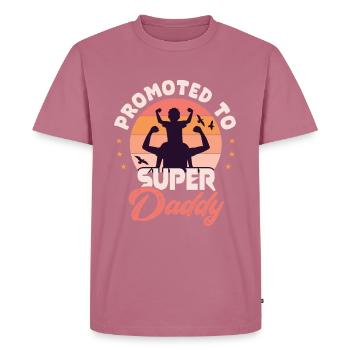 Superpapa super Papa super Papa - Männer Premium Bio T-Shirt - Mauve - Vorne - Nico (187cm)