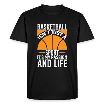 Le basket-ball n’est pas seulement un sport, c’est ma passion et ma passion. - T-shirt Premium bio Homme - noir - Devant - Nico (187cm)