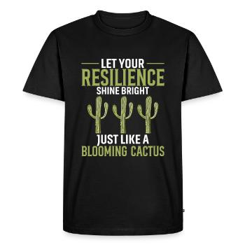 Laissez votre résilience briller de mille feux, comme un bloo - T-shirt Premium bio Homme - noir - Devant - Nico (187cm)