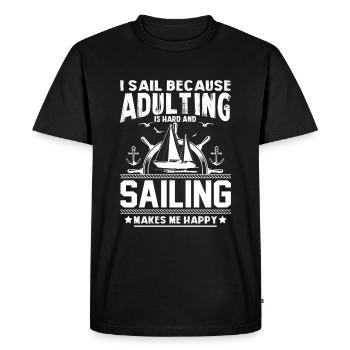 The Guitar Is The Ultimate Storyteller, Weaving Ta - Men's Premium Organic T-Shirt - black - Front - Nico (187cm)