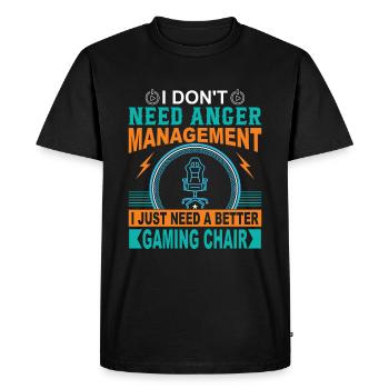 I Don't Need Anger Management, I Just Need A Bette - Men's Premium Organic T-Shirt - black - Front - Nico (187cm)