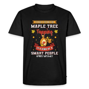 Maple Tree Tapping Maple Tree Maple Leaf - Men's Premium Organic T-Shirt - black - Front - Nico (187cm)