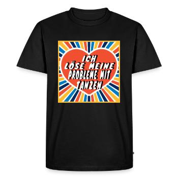 I Solve My Problems With Dancing Gift Idea - Men's Premium Organic T-Shirt - black - Front - Nico (187cm)