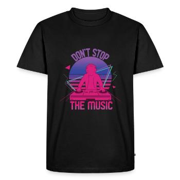 Don't Stop The Music Hard Techno Dark Tekno - Men's Premium Organic T-Shirt - black - Front - Nico (187cm)
