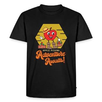 Apple Picking Adventure Awaits Apple Butter Picker - Men's Premium Organic T-Shirt - black - Front - Nico (187cm)