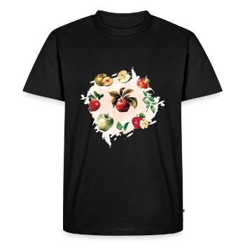 Different Apple Varieties Realistic Apple - Men's Premium Organic T-Shirt - black - Front - Nico (187cm)
