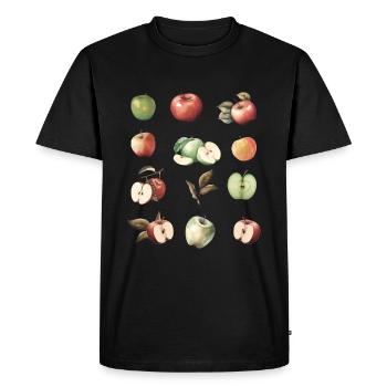 Different Apple Varieties - Men's Premium Organic T-Shirt - black - Front - Nico (187cm)