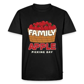 Family Apple Picking Day Apple Picker Apple Season - Men's Premium Organic T-Shirt - black - Front - Nico (187cm)