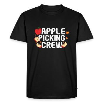 Cute Apple Picking Crew Fall Autumn Apple Picker - Men's Premium Organic T-Shirt - black - Front - Nico (187cm)