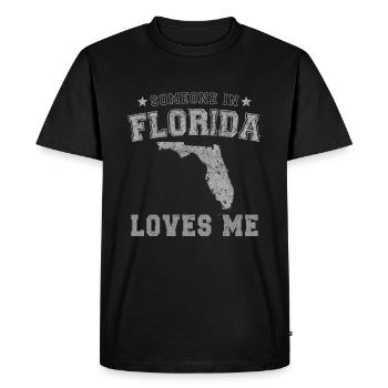Quelqu’un en Floride m’aime Grunge - T-shirt Premium bio Homme - noir - Devant - Nico (187cm)