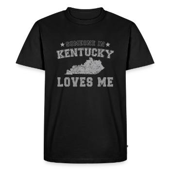 Someone In Kentucky Loves Me Grunge - Men's Premium Organic T-Shirt - black - Front - Nico (187cm)