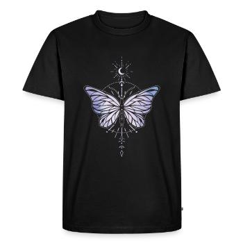 Papillon mignon Kawaii Occulte Satanique Pastel Gothique - T-shirt Premium bio Homme - noir - Devant - Nico (187cm)