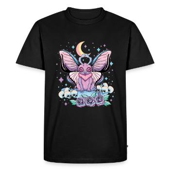 Moth Man Kawaii Occulte Satanique Pastel - T-shirt Premium bio Homme - noir - Devant - Nico (187cm)