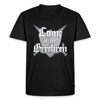 Venez à moi Frères Joute Ren Faire - T-shirt Premium bio Homme - noir - Devant - Nico (187cm)