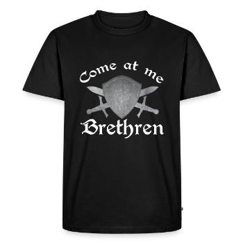 Venez à moi Frères Drôle Joute Ren Faire - T-shirt Premium bio Homme - noir - Devant - Nico (187cm)