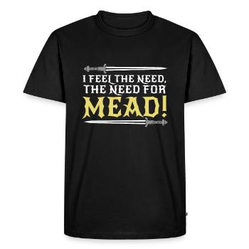 Je ressens le besoin de joute d’hydromel Ren Faire - T-shirt Premium bio Homme - noir - Devant - Nico (187cm)