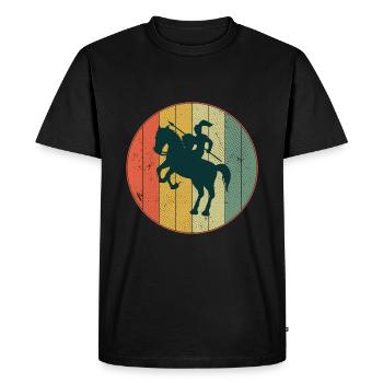 Rétro Vintage Chevalier Joute Ren Faire - T-shirt Premium bio Homme - noir - Devant - Nico (187cm)