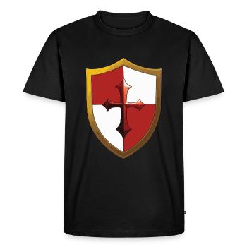 Bouclier Joute Ren Faire - T-shirt Premium bio Homme - noir - Devant - Nico (187cm)