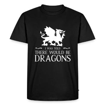I Was Told There Would Be Dragons Joust Ren Faire - Men's Premium Organic T-Shirt - black - Front - Nico (187cm)